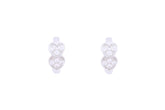 Asfour Crystal Hoop Earring With Hearts Design in 925 Sterling Silver ER0393