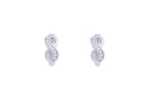 Asfour Crystal Hoop Earring With infinity Design in 925 Sterling Silver ER0395