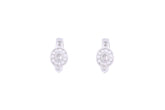 Asfour Crystal Hoop Earring With Round Design in 925 Sterling Silver ER0398