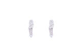 Asfour Crystal Hoop Earring With Art Deco Design in 925 Sterling Silver ER0417