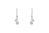 Asfour Crystal Clips Earrings With Art Deco Design In 925 Sterling Silver ER0433