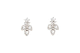 Asfour Crystal Clips Earrings With Art Deco Design In 925 Sterling Silver ER0434