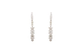 Asfour Crystal Clips Earrings With Art Deco Design In 925 Sterling Silver ER0435
