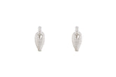 Asfour Crystal Clips Earrings With Arrow Head Design In 925 Sterling Silver ER0438