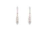 Asfour Crystal Drop Earrings With Decorative Design In 925 Sterling Silver ER0458