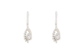 Asfour Crystal Drop Earrings With Decorative Design In 925 Sterling Silver ER0462