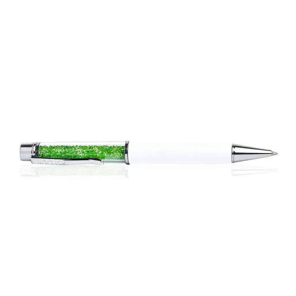 Crystal Pen - Peridot - White - Asfour Crystal