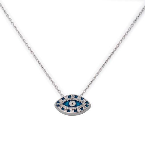 Necklace N1084 - 925 Sterling Silver - Evil Eye