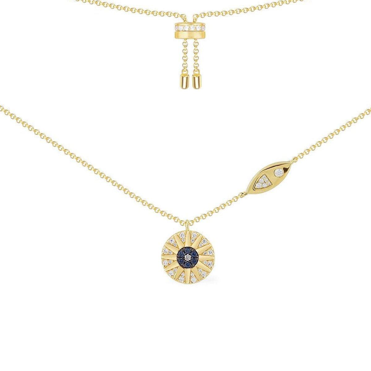 Necklace N1263 - 925 Sterling Silver - Asfour Crystal