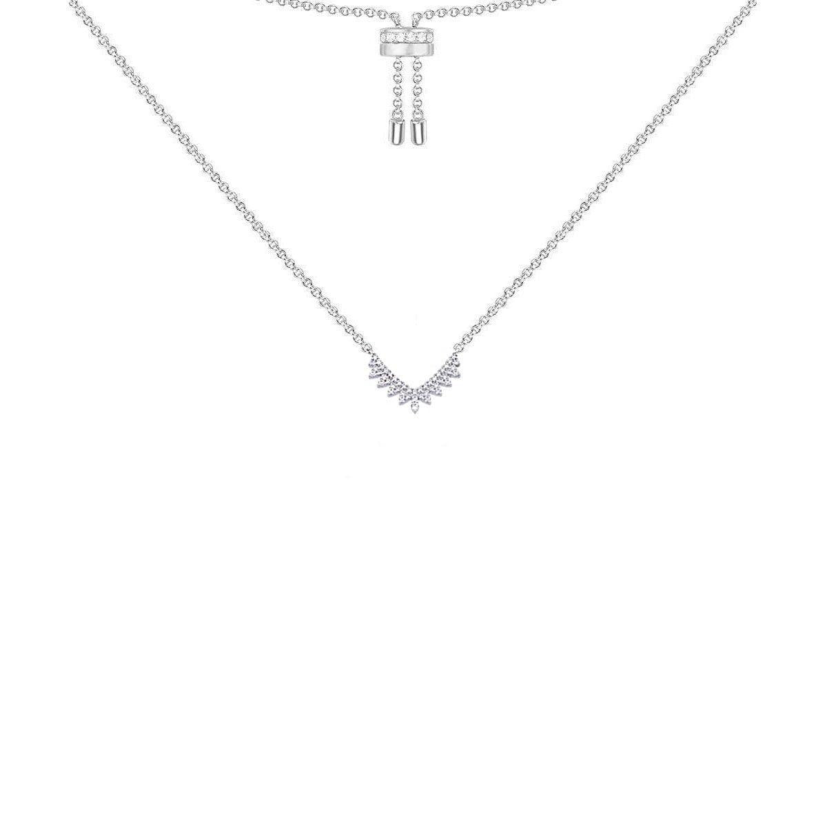 Necklace N1279 - 925 Sterling Silver - Asfour Crystal