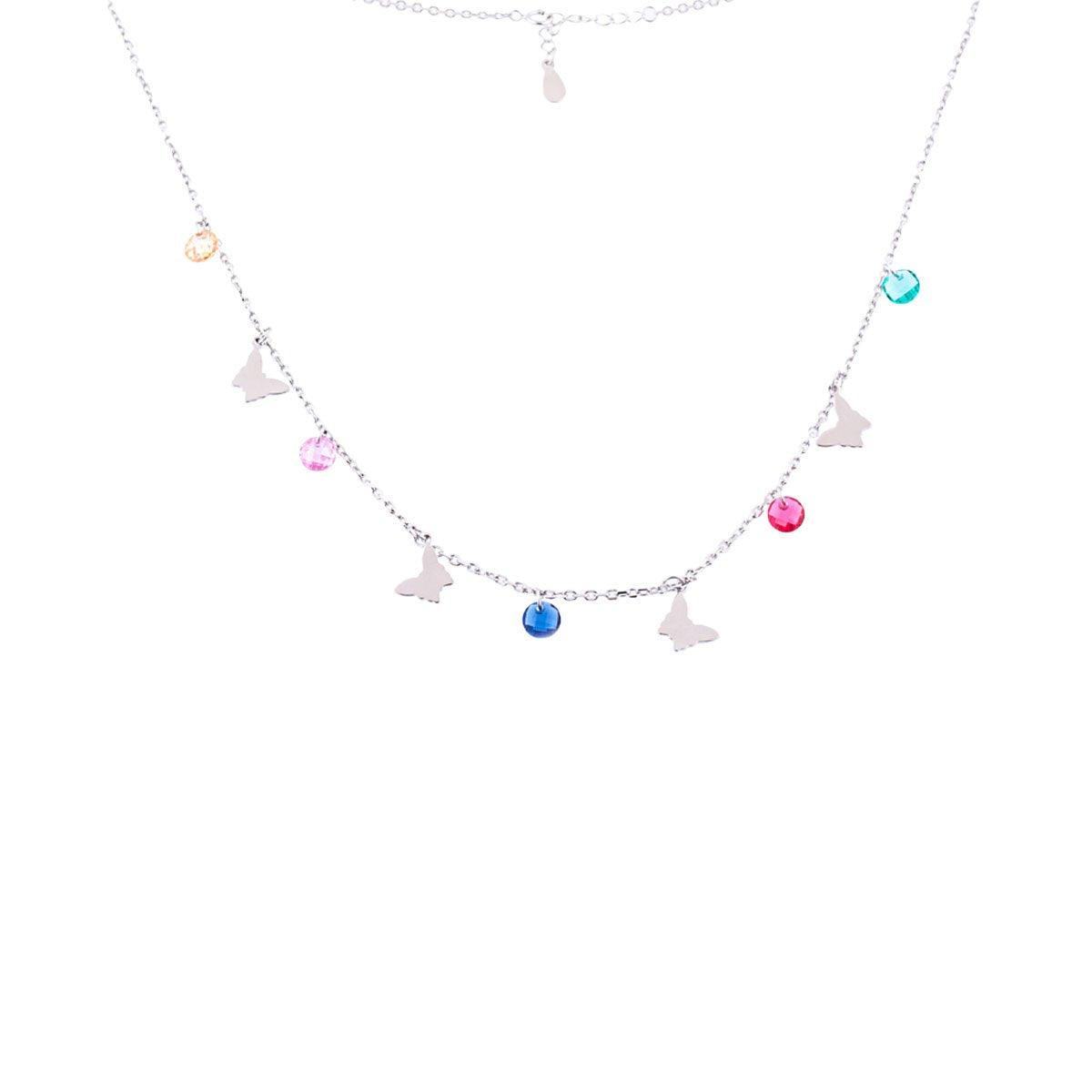 Necklace N1280 - 925 Sterling Silver - Asfour Crystal