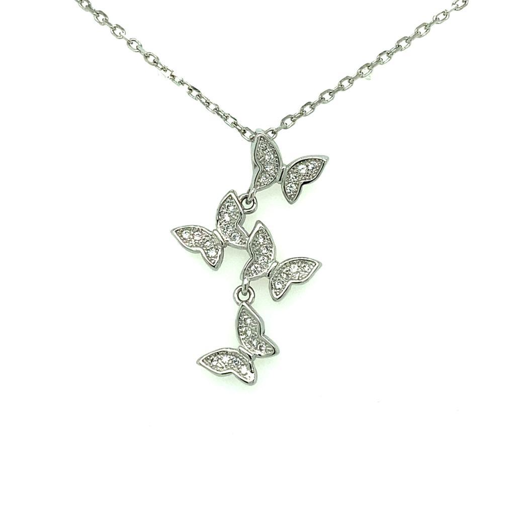 Necklace N1292 - 925 Sterling Silver - Asfour Crystal