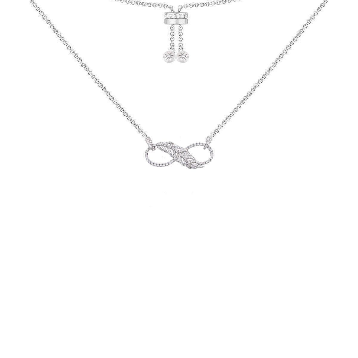 Necklace N1297 - 925 Sterling Silver - Asfour Crystal