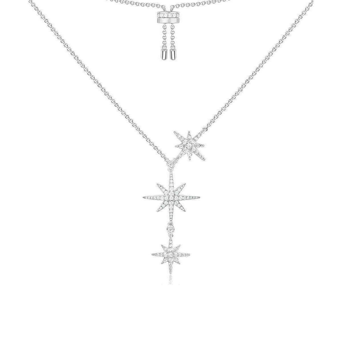 Necklace N1326 - 925 Sterling Silver - Asfour Crystal