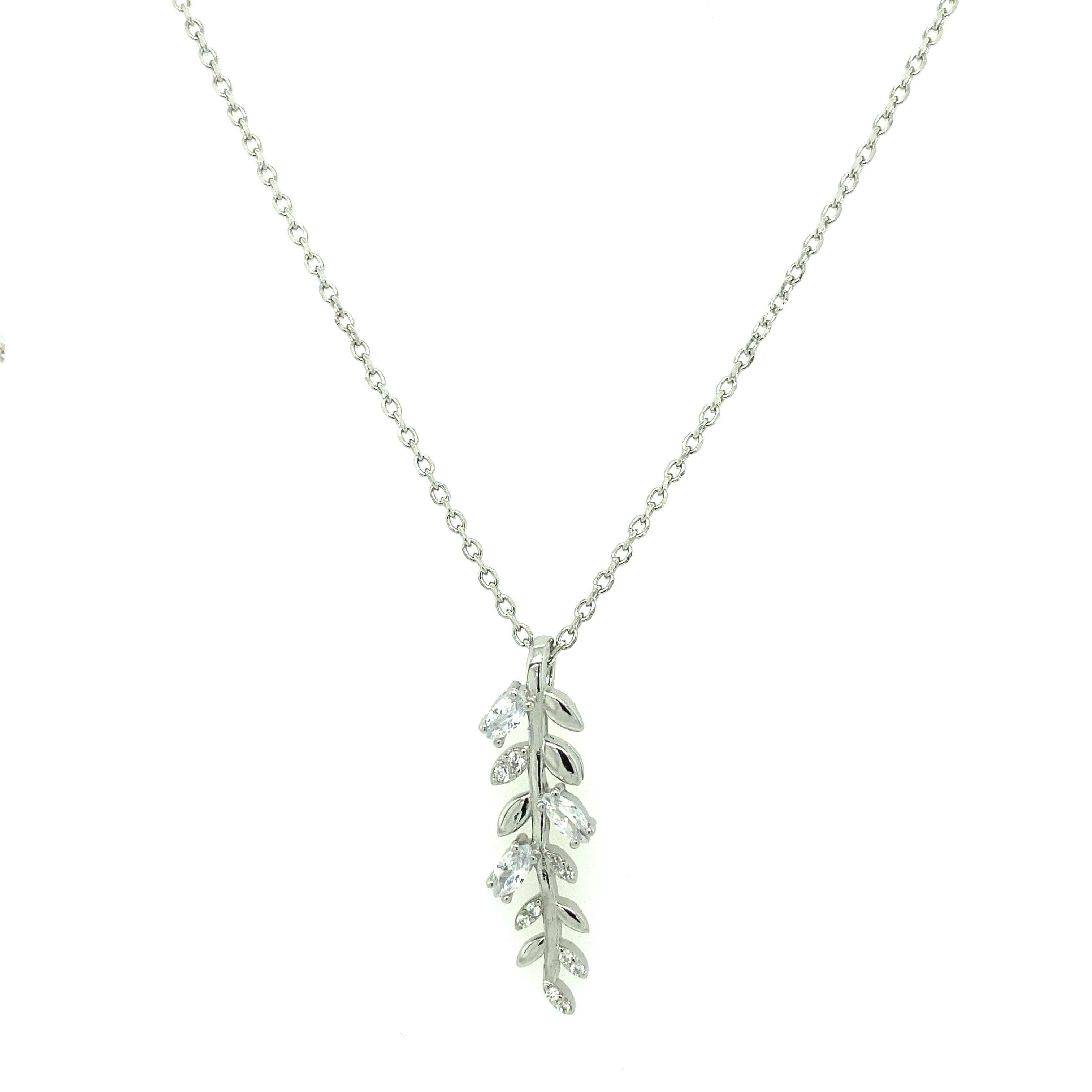 Asfour Crystal Silver Accessories Necklace N1653 - 925 Sterling Silver