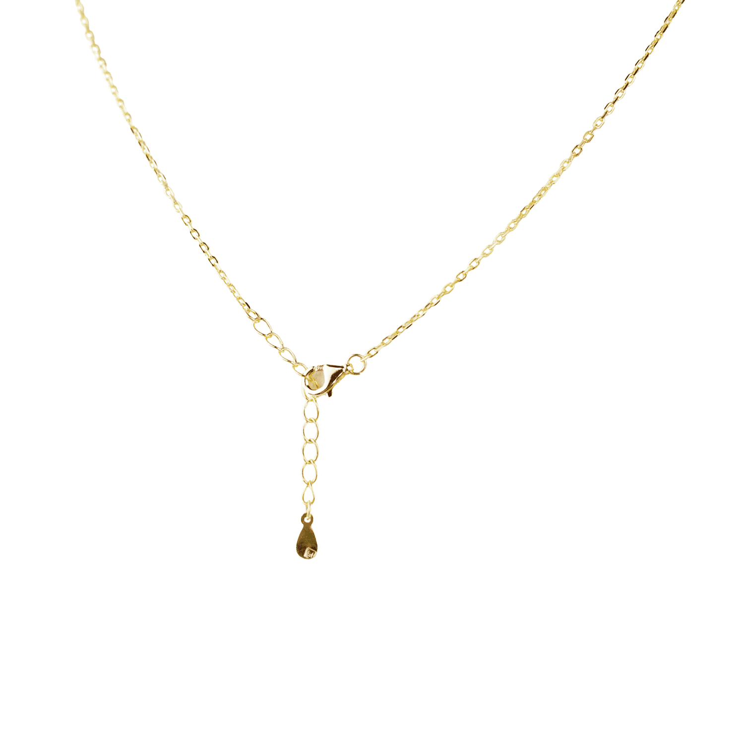 Asfour Zircon Pear+Triangle+Drop Shape 925 Sterling Silver Necklace,Clear