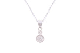Asfour Crystal Chain Necklace With Round Design With Zircon Stones In 925 Sterling Silver ND0204