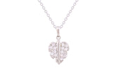 Asfour Crystal Chain Necklace With Heart Design Pendant In 925 Sterling Silver ND0210
