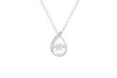 Asfour Crystal Chain Necklace With Art Deco Design & Dancing Zircon In 925 Sterling Silver ND0247
