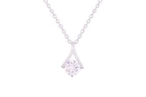 Asfour Crystal Chain Necklace With Art Deco Pendant In 925 Sterling Silver ND0251