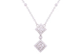 Asfour Crystal Chain Necklace With Decorative Pendant In 925 Sterling Silver ND0259