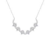 Asfour Crystal Chain Necklace With Zircon Deer Horns Pendant In 925 Sterling Silver-ND0370
