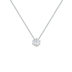 Asfour Crystal Chain Necklace With Decorative Fuchsia Oval Pendant In 925 Sterling Silver-ND0590-F