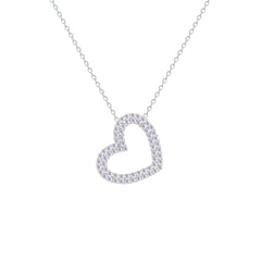 Asfour Creations Chain Necklace With Heart Pendant In 925 Sterling Silver – NM0072