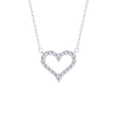Asfour Creations Chain Necklace With Heart Pendant In 925 Sterling Silver – NM0086