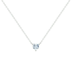 Asfour Crystal Chain Necklace With Heart Pendant In 925 Sterling Silver-NM0090