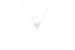 Asfour Crystal 925 Sterling Silver Chain Necklace With Clear Pendant
