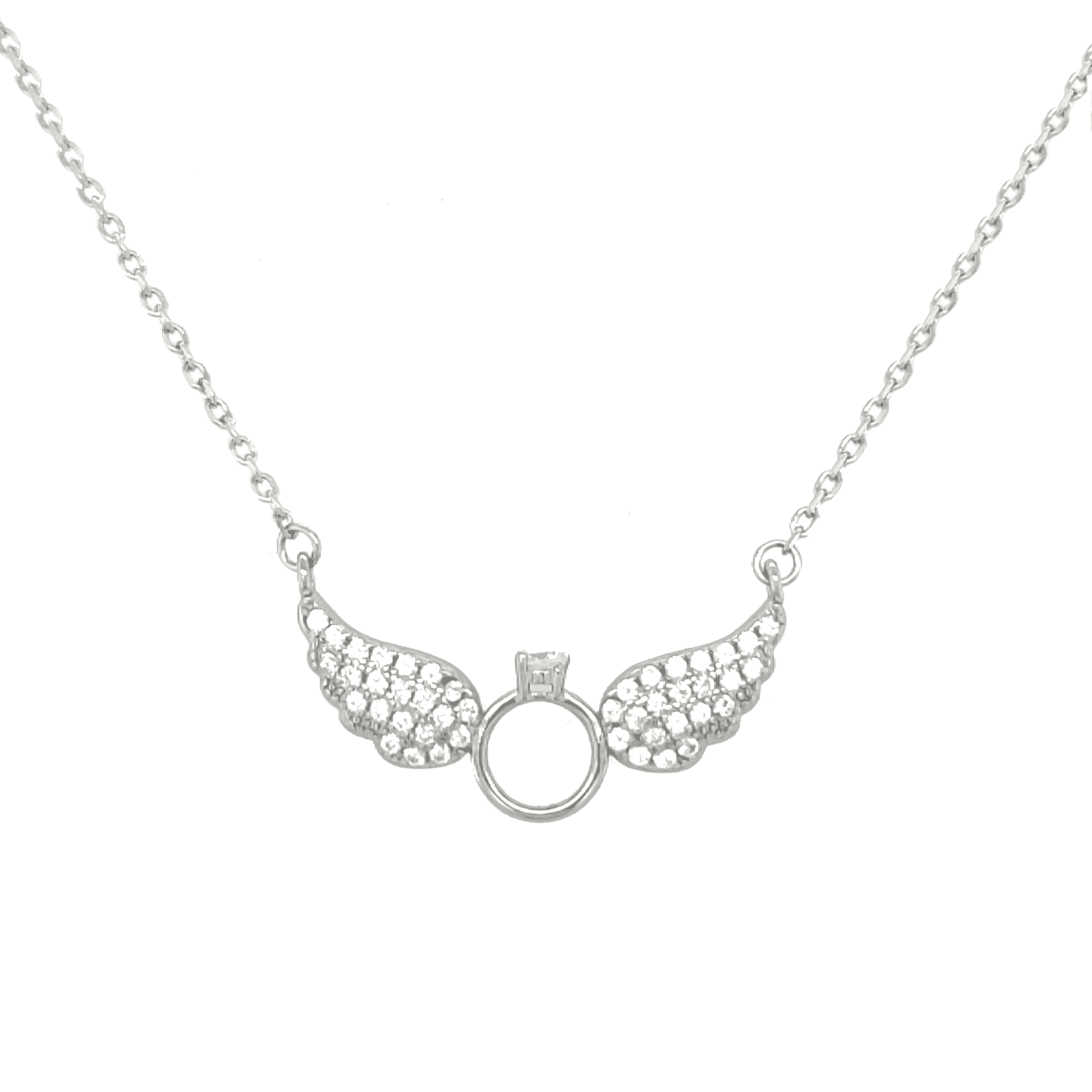 Asfour rounded Zircon Stone Silver 925 Necklace - NR0060