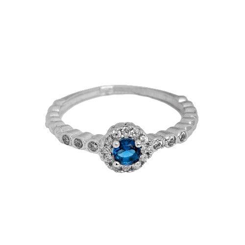 Ring R1069-B - 925 Sterling Silver - Asfour Crystal
