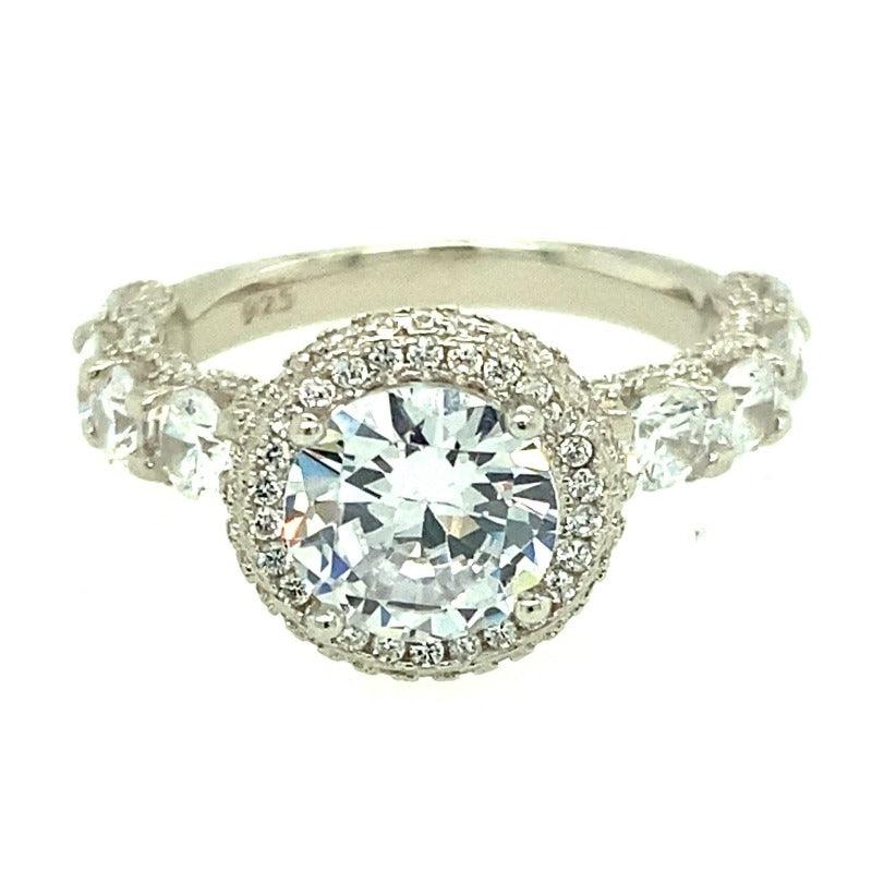 Ring R1456-7 - 925 Sterling Silver - Asfour Crystal