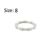 Asfour Crystal Band Ring With Art Deco Design In 925 Sterling Silver Jewelry