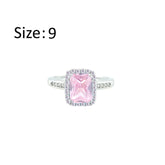 Asfour Crystal Drew Ring With Rose Emerald Design In 925 Sterling Silver