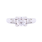 Asfour Crystal Drew Ring Inlaid With Round Zircon Stones In 925 Sterling Silver RM0016-8