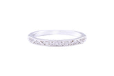 Asfour Crystal Vintage Band Ring With Round Zircon Stones In 925 Sterling Silver RM0026-7
