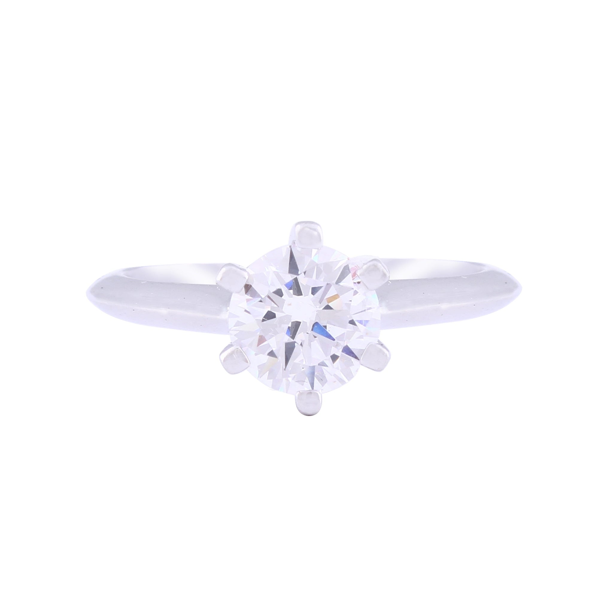 Asfour Crystal Drew Ring Inlaid With Round Zircon Stone In 925 Sterling Silver RM0035-8