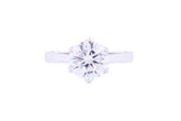 Asfour Crystal Drew Ring Inlaid With Round Zircon Stone In 925 Sterling Silver RM0041-7