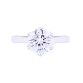 Asfour Creations Drew Ring Inlaid With Round Zircon Stone In 925 Sterling Silver RM0041-8