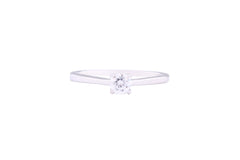 Asfour Crystal Drew Ring Inlaid With Round Zircon Stone In 925 Sterling Silver RM0048-8