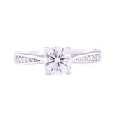 Asfour Crystal Drew Ring Inlaid With Round Zircon Stones In 925 Sterling Silver RM0070-7