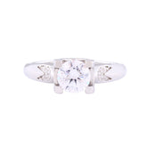 Asfour Creations Drew Ring Inlaid With Round Zircon Stone In 925 Sterling Silver RM0071-7