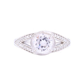 Asfour Crystal Drew Ring With Evil Eye Design Inlaid With Zircon In 925 Sterling Silver RM0072-7