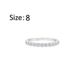 عصفور كريستال دبلة فضة عيار 925 مرصعة بفصوص زركون دائرية RM0105-8