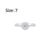 عصفور كريستال خاتم فضة عيار 925 بتصميم دائري مرصع بالزركون RM0118-7