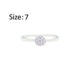 Asfour Crystal Drew Ring With Round Zircon Stones In 925 Sterling Silver-RM0120-7