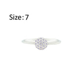 Asfour Crystal Drew Ring With Round Zircon Stones In 925 Sterling Silver-RM0120-A-7