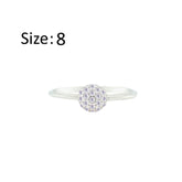 Asfour Crystal Drew Ring With Round Zircon Stones In 925 Sterling Silver-RM0120-A-8